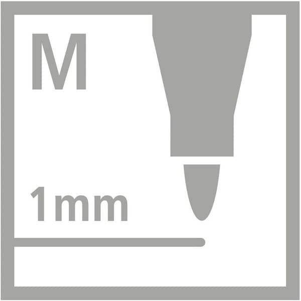 Ritpenna - STABILO - Zebrui Pen 68 - 20 stycken - Medium spets - Vattenbaserat bläck