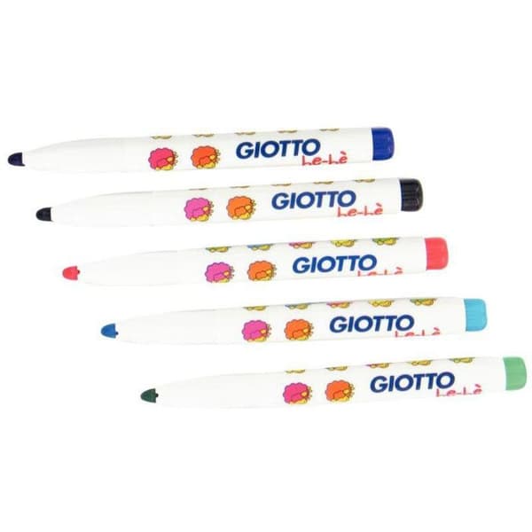Markers - GIOTTO - Maxi Schoolpack - 36 markörer - 12 färger - Tvättbar på huden