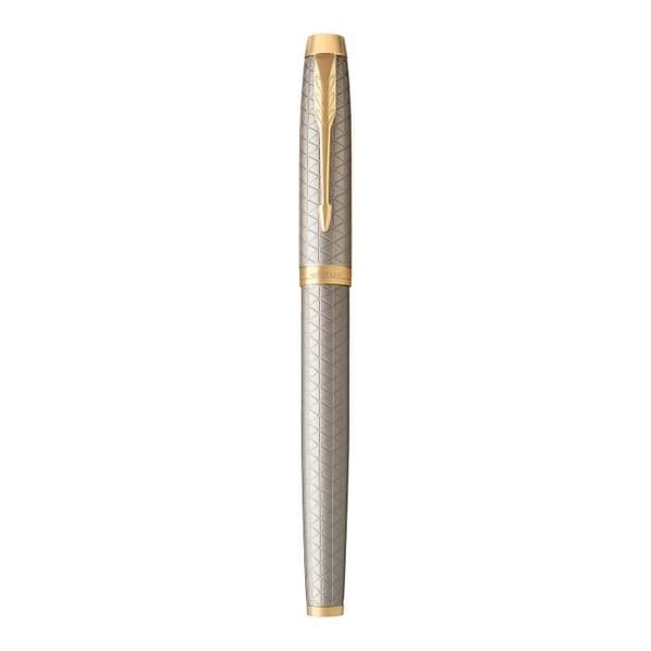 Stylo roller - PARKER - IM Premium - Grå silver - Guldattribut - Fin spets