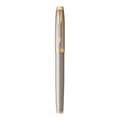 Miniatyrbild 2 av 4: Stylo roller - PARKER - IM Premium - Grå silver - Guldattribut - Fin spets