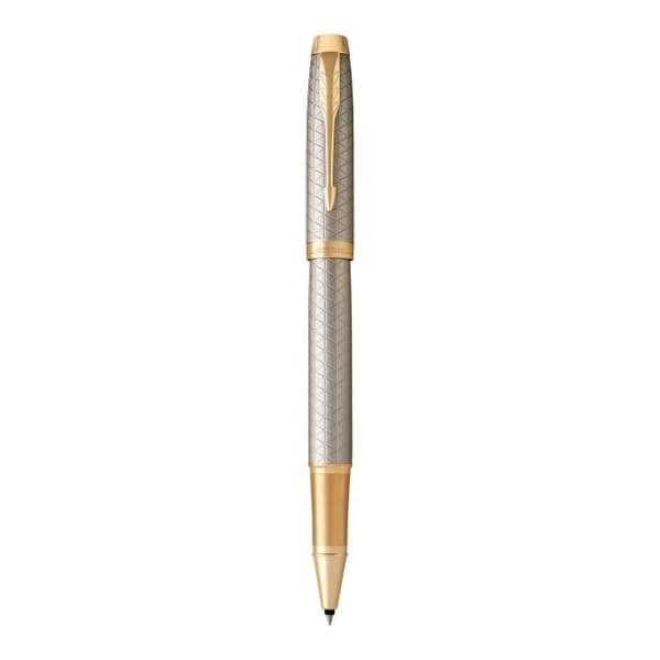 Stylo roller - PARKER - IM Premium - Grå silver - Guldattribut - Fin spets