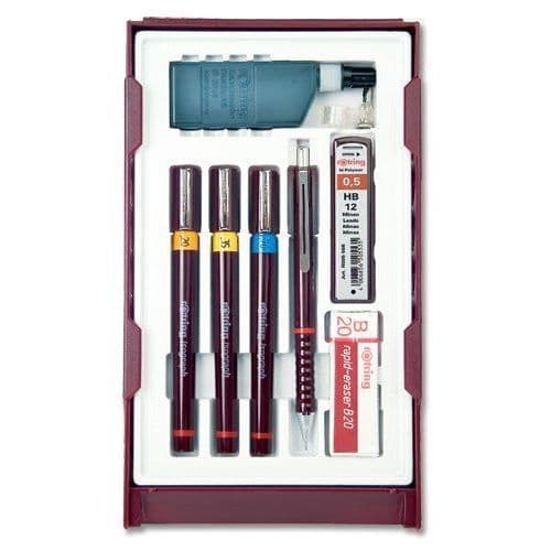 Rotring S0699380 Box med 3 tekniska är...