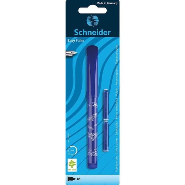 Fjäderpenna - SCHNEIDER - Easy - Slumparfärg - Stålspets - Utan avtryck - Ergonomisk