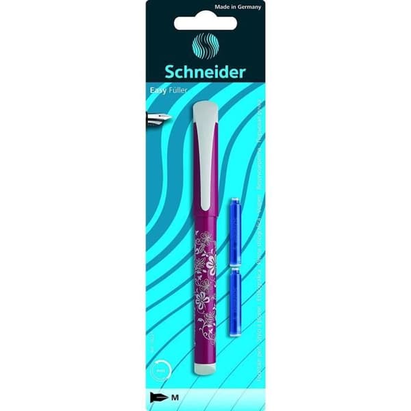 Fjäderpenna - SCHNEIDER - Easy - Slumparfärg - Stålspets - Utan avtryck - Ergonomisk