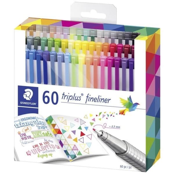 Fin tungepenna - STAEDTLER - 334 C60 - 60 st(k) - Fin metallspiss - DRY SAFE