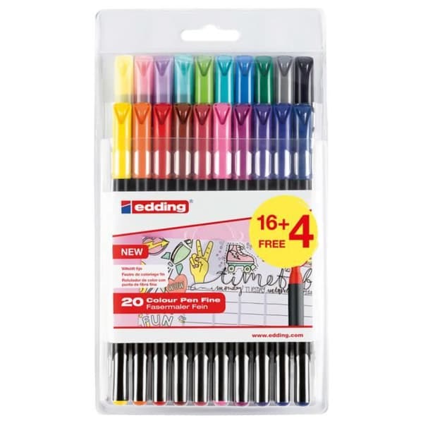 edding Klassiska fineliners 20 st Multicolour 1200