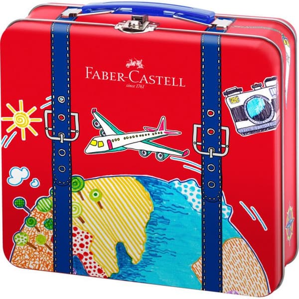 Feutertusch - FABER-CASTELL - CONNECTOR PEN - Resväska med 40 - Levande färger - Tvättbar på textil