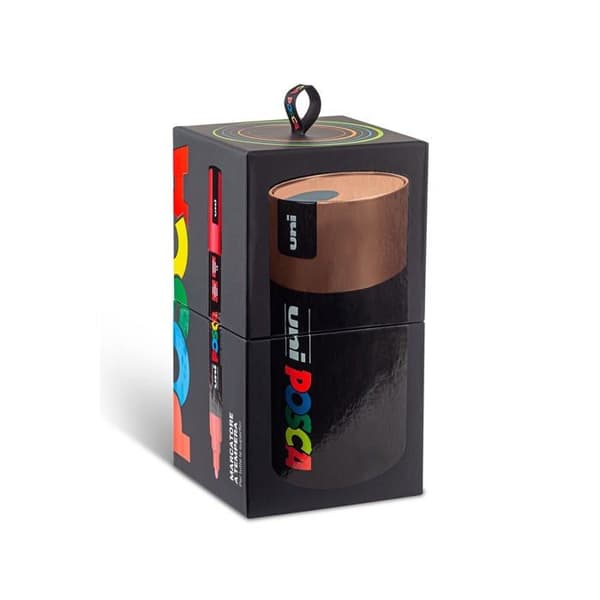 Posca markörer - M 84008691 - UNI PRESENTFÖRSÄTTA i aluminium 18 delar bronslock