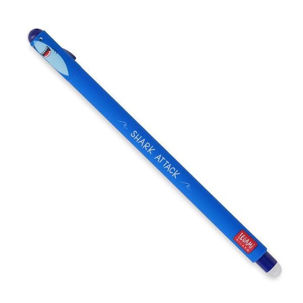 Suddgummi Penna - Haj - Roller - Blå - Gummispets - Unisex