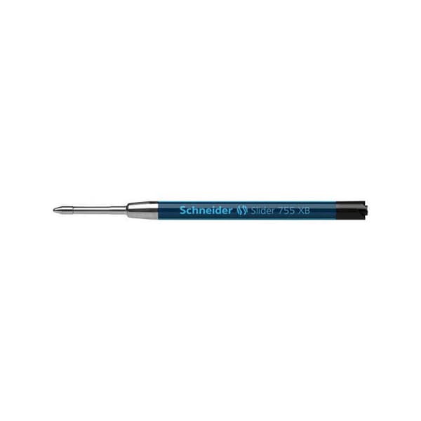 Set med 3 refills för kulspetspenna - Svart - Extra bred spets - Slider 755 XB - Schneider