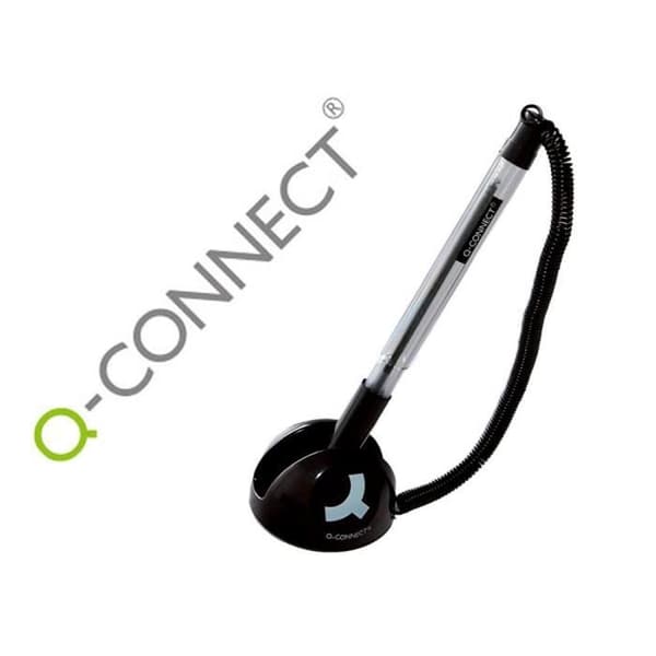 Q-connect kulspetspenna på basen självhäftande stöd plast kedja linje 0,7 mm blått bläck