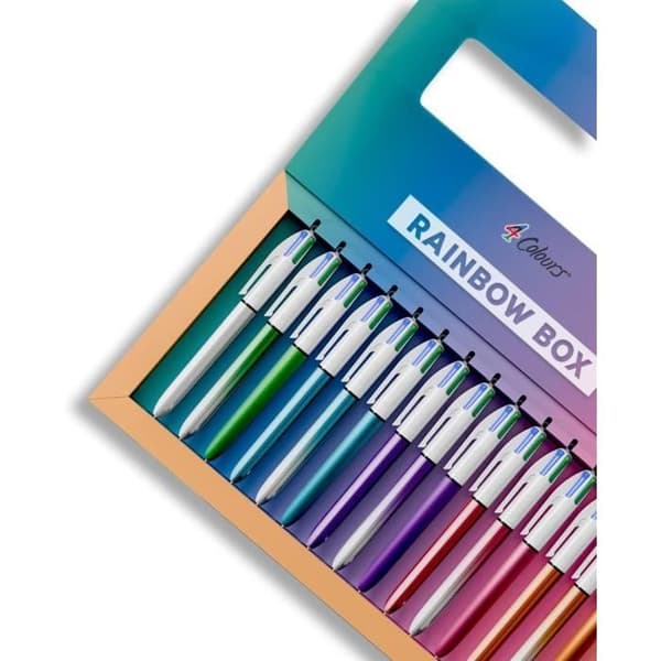 Coffret med kulspetspennor - BIC - Limited Edition - 15 färger - Påfyllningsbar - Tillverkad i Frankrike
