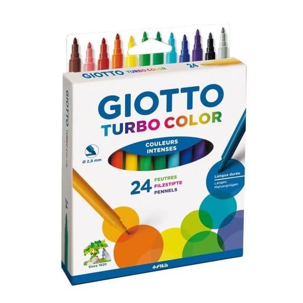 GIOTTO Hängfodral med 24 turbo färgpennor