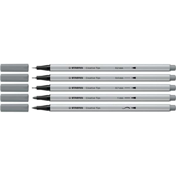 Ritpenna - STABILO Creative Tips - Kartongfodral x 10 olika kalligrafipennor med spetsar