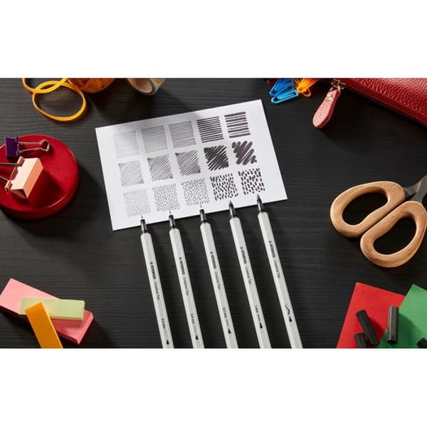 Ritpenna - STABILO Creative Tips - Kartongfodral x 10 olika kalligrafipennor med spetsar