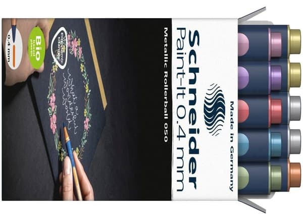 Stylo - pennset - Schneider Paint-It 050 Set med 10 assorterade metallbläckpennor 0,4 mm