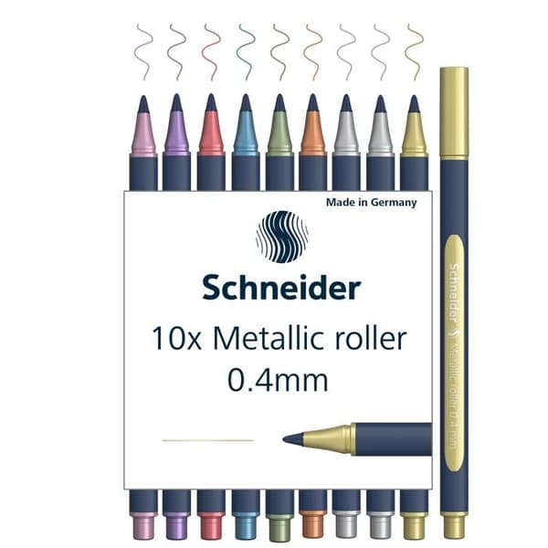 Stylo - pennset - Schneider Paint-It 050 Set med 10 assorterade metallbläckpennor 0,4 mm