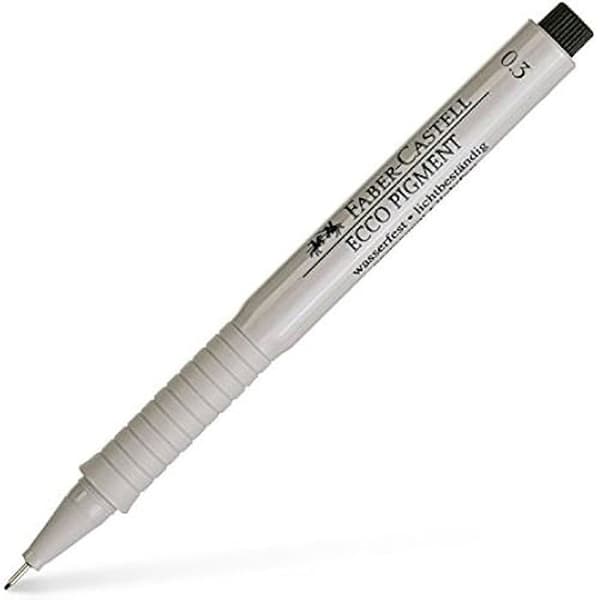 Ecco Pigment bläckpenna - FABER-CASTELL - 166399 - Fin spets - Vattentät - Ljusbeständig