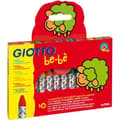 Miniatyrbild 1 av 5: Giotto babyvaxkritan säljs i förpackningar om 10 från Legeantdelafete. En pennvässare medföljer. Från 2 år, tvättbar,