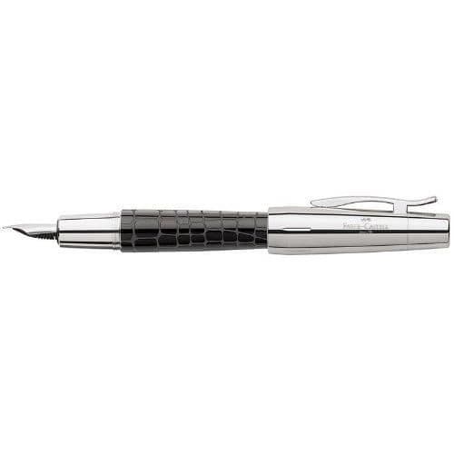 Faber Castell 148230 Reservoarpenna e-motion, linjebredd M, i harts (svart/krokodilskinnsutseende)