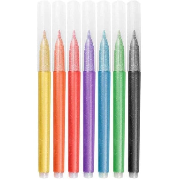 Färgpennor - Med glitter - 8 färger - Barn från 3 år - Jovi