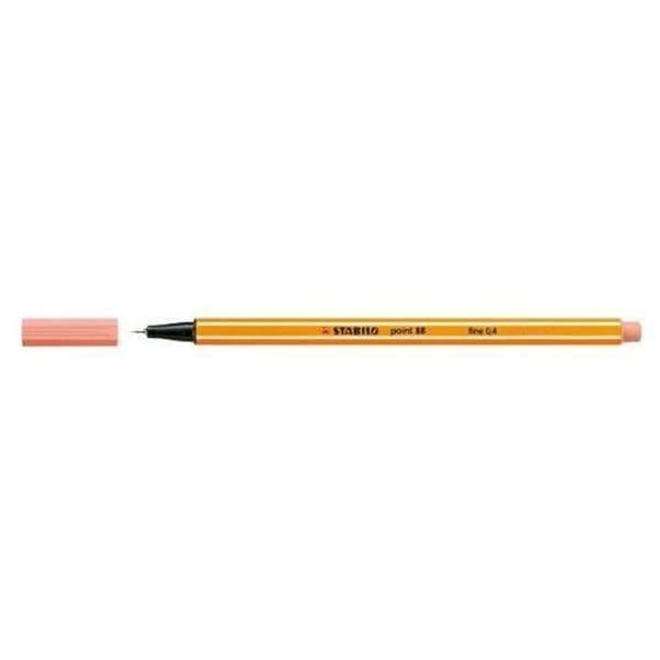 Fiberpen - Stabilo - Point - Set med 10 - Färg Aprikos - Icke refillbar - Icke utstrykbar