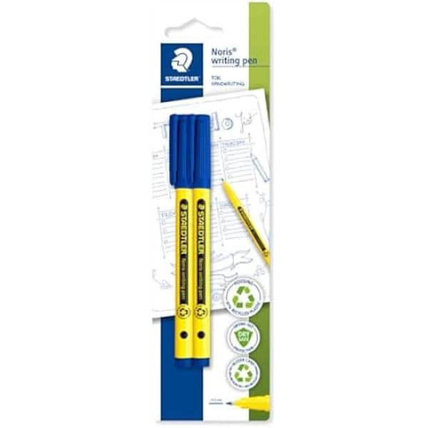 Filttusch - STAEDTLER - Noris 307-2 - Spets 0,6 mm - Plast 97% återvunnet - Blå