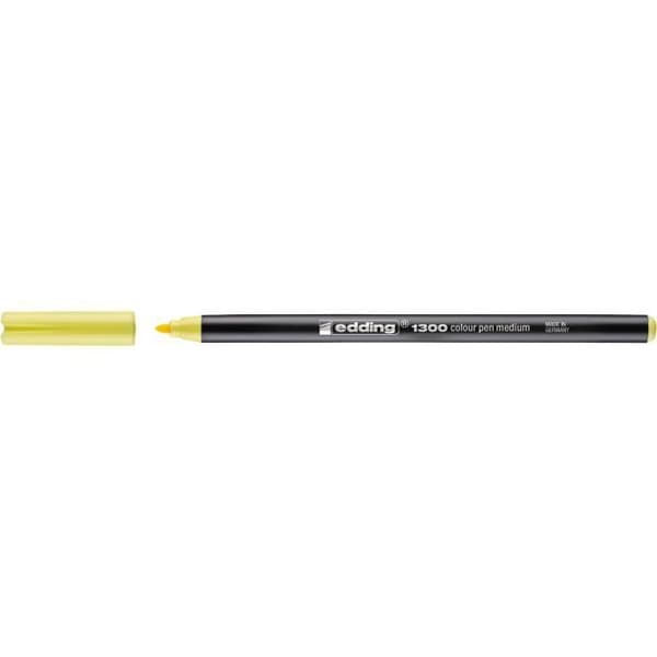 Set om 5 medelstora färgpennor 1300 citrongul 2 mm