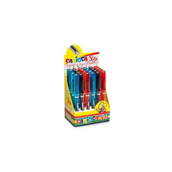 Carioca Stilo, Patronfyllningssystem, Flerfärgad, Transparent, Tunn, Blå, Displaystativ, 25 cm