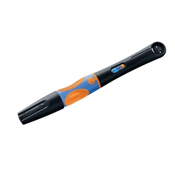 Stylo med fjäder - Pelikan - Griffix Neon Black - Svart/orange - Barn - Medium spets