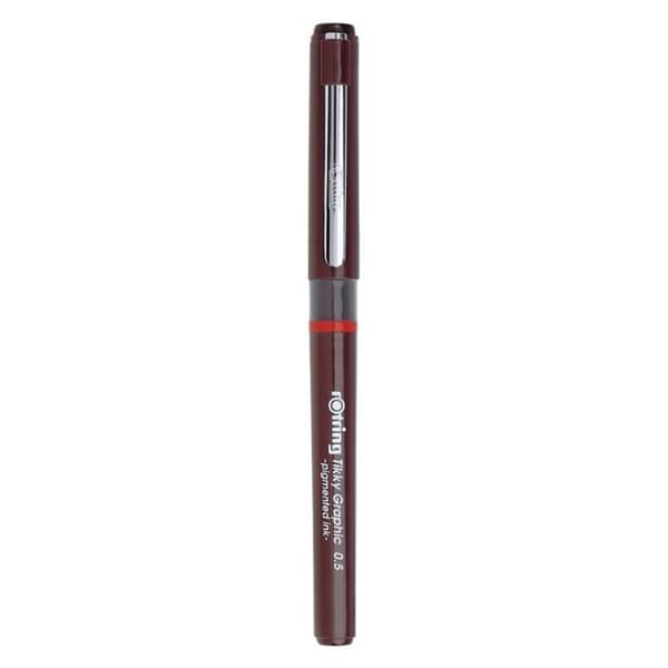 rOtring Tikky Graphic fineliner 0,50 mm, svart bläck