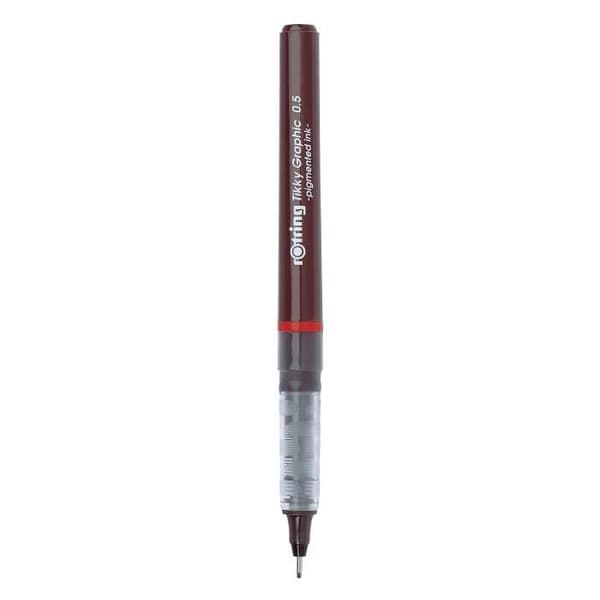 rOtring Tikky Graphic fineliner 0,50 mm, svart bläck