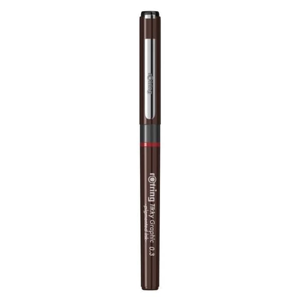 rOtring Tikky Graphic fineliner 0,30 mm, svart bläck