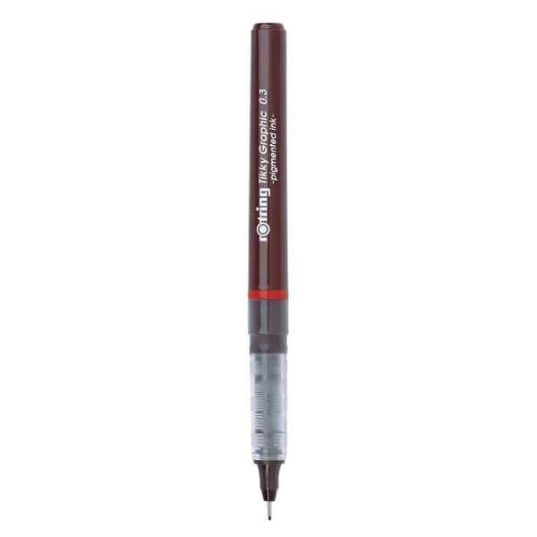 rOtring Tikky Graphic fineliner 0,30 mm, svart bläck