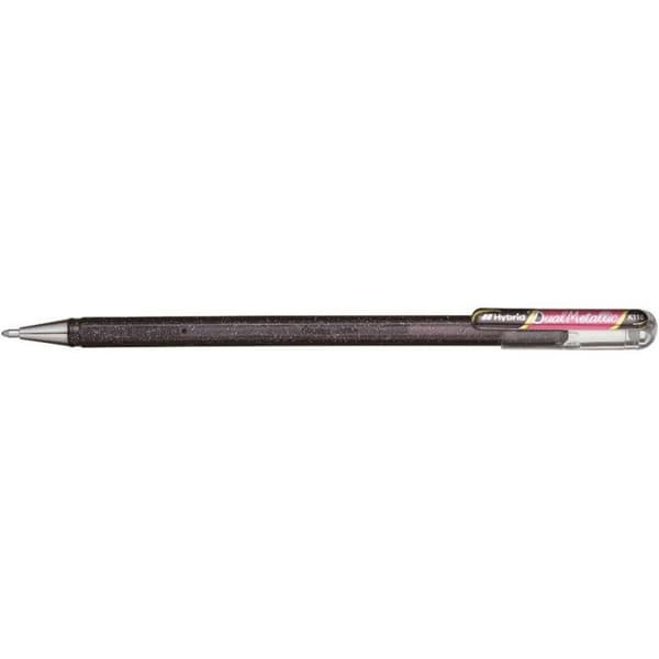 Hybrid gel ink rollerpen - PENTEL - Dual Pen - Svart/Röd - 0,5 mm - Unisex