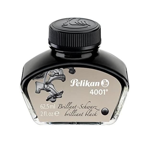 Produkt Pelikan 4001 flaska reservoarpenna bläck, glanssvart, 62,5 ml, 1 st (329144)