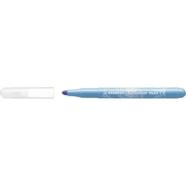 Färgpennor - STABILO - Power Max - 18 Assorter - Medelspets - Tvättbar bläck