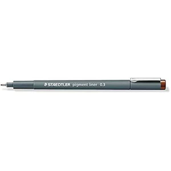 Feutre Pigment Liner 308 - STAEDTLER - Brun - Spets Kalibrerad 0.3 mm - Vattentålig - Snabbtorkande