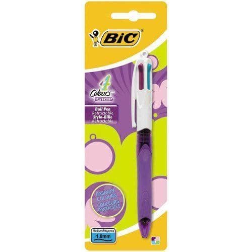Bic Couleurs Grip Kulspetspenna Rosa + Lila + Grön + Turkos