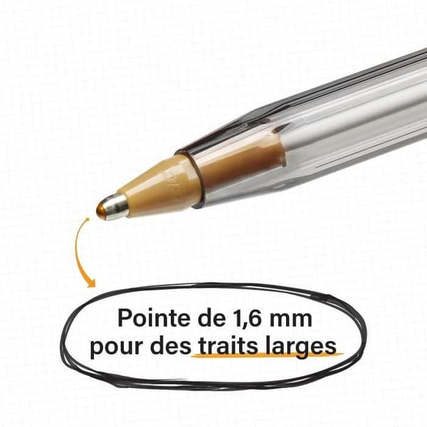 BIC Cristal Multicolour kulspetspennor bred spets (1,6 mm) - blandade färger, paket med 2 påsar om 10