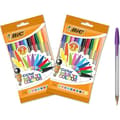 Miniatyrbild 1 av 4: BIC Cristal Multicolour kulspetspennor bred spets (1,6 mm) - blandade färger, paket med 2 påsar om 10