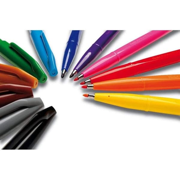 Pentel Sign Pen Fibertips icke permanent ljusblå vattenbaserad bläck 0.8 mm