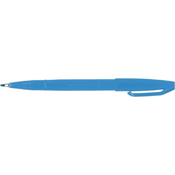 Pentel Sign Pen Fibertips icke permanent ljusblå vattenbaserad bläck 0.8 mm