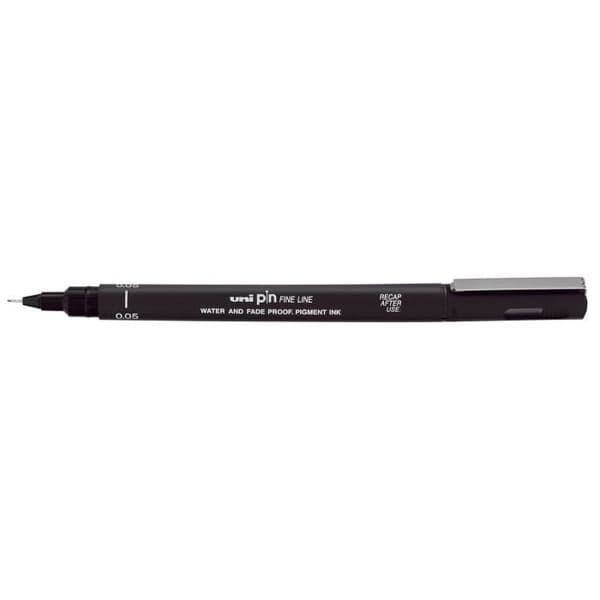 Teknisk filt - PIN - 005200 - 0,05 mm - Kalibrerad spets - Svart