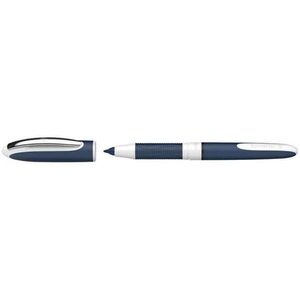 Stylo roller - Schneider - One Change - 0,6 mm - Svart/vit gummi - Oföränderlig bläck