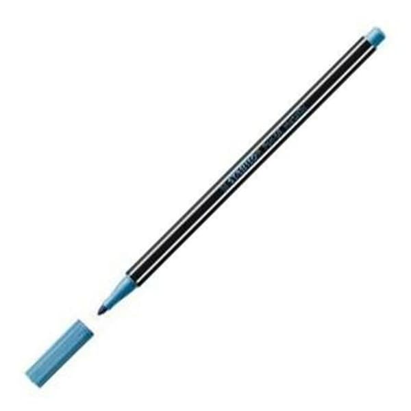 Stabilo markörer - 68/841 - Metallic markör - Pen 68 metallic - Set med 10 metallic markörer medium spets - Metallic blå