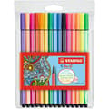 Miniatyrbild 1 av 6: Färgpennor - STABILO - Pen 68 - Förpackning med 15 - Blandade färger - Spets 1,0 mm