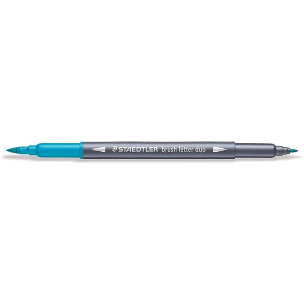 Färgpennor - STAEDTLER - Brush Letter Duo - 12 pennor - Penselspets 1-6 mm - Blandat