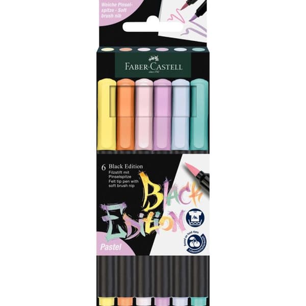 Färgpennor - Faber-Castell - Black Edition - Pastellfärg - Alla media