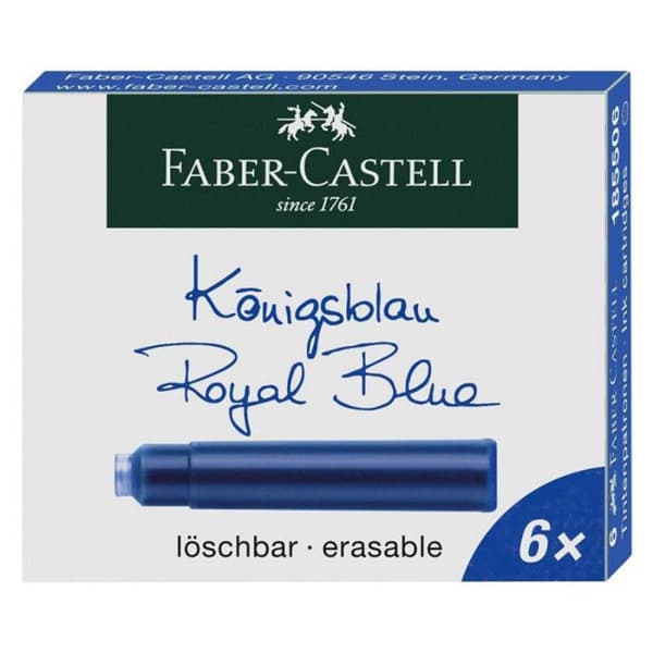 Etui med 6 standard raderbara patroner Kungsblå